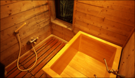 Main building room with bath & toilet