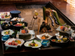 囲炉裏会席のグレードアップ料理