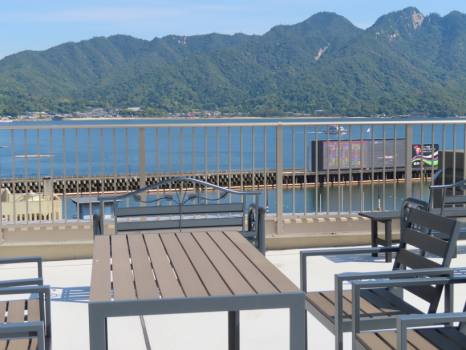 ３６０度の景色　目の前に大鳥居が見えます