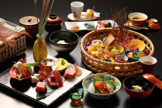 ■信州プレミアム牛和懐石コース　秋のお料理一例