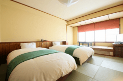 【バリアフリー和風ツイン】車椅子も楽々移動　禁煙1～3名