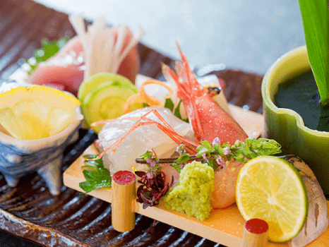 御造り【かきつばた八橋盛】季節旬魚盛合せ