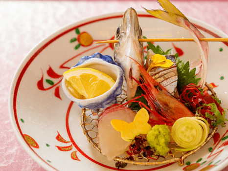 御造り一例（境港の旬のとれたて盛り）