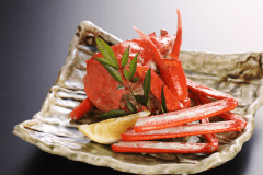 酢の物：紅ずわいがに半身一例