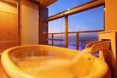 眺海露天風呂付和室（露天例）