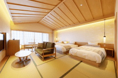 トリプルベッドモダン和室