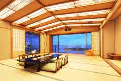 海を眺めるオーシャンフロント大部屋201（24帖）