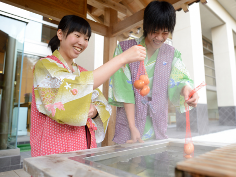 彩花庵にて「温泉玉子作り」体験