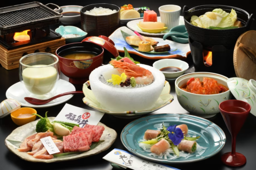 【メイン料理のお肉が２倍！】豊かな自然で育った上質な福島牛＆川俣しゃもの満喫まんぷくプラン♪１泊２食付き