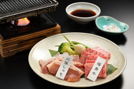 【メイン料理のお肉が２倍！】豊かな自然で育った上質な福島牛＆川俣しゃもの満喫まんぷくプラン♪１泊２食付き