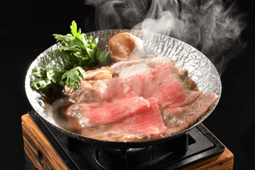 お料理例／福島牛と川俣しゃも すき鍋