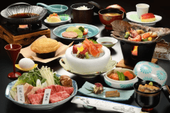 【メイン料理のお肉が２倍！】豊かな自然で育った上質な福島牛＆川俣しゃもの満喫まんぷくプラン♪１泊２食付き