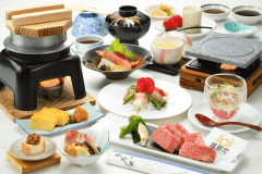 【日帰りプラン】希少な福島牛「福粕花」を溶岩焼で堪能♪福粕花昼御膳