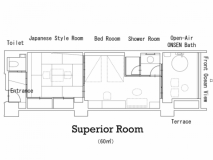 スーペリアルーム和洋室間取り