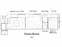 デラックスルーム和洋室間取り