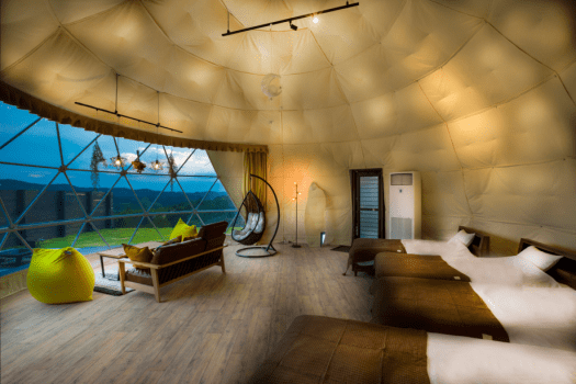 【SPA Suite・Suite Dog】 4 beds, 8m in diameter <"Pet Friendly"> dome shaped tent.