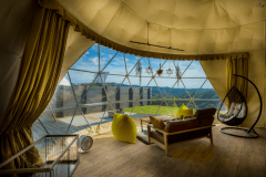 【スパスイート・スイートドッグ】4ベッド・直径8ｍ＜”ペットフレンドリー”＞ドーム型テント