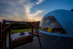 【スパスイート・スイートドッグ】4ベッド・直径8ｍ＜”ペットフレンドリー”＞ドーム型テント