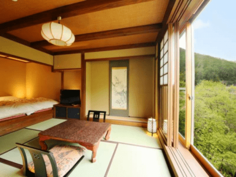 [Wamodan]Valley-view Japanese modern-style Room(10 tatami), with semi-open-air hot spring bath（Non smoking）