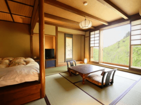 [Wamodan]Valley-view Japanese modern-style Room(10 tatami), with semi-open-air hot spring bath（Non smoking）
