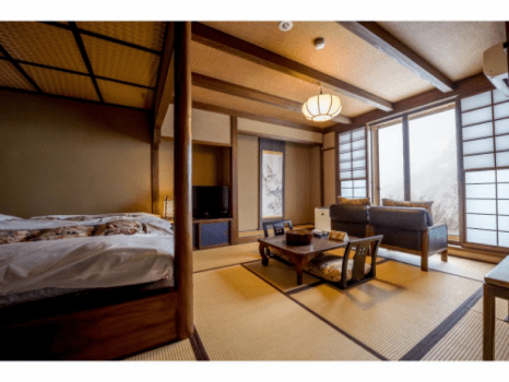 [Wamodan]Valley-view Japanese modern-style Room(10 tatami), with semi-open-air hot spring bath（Non smoking）