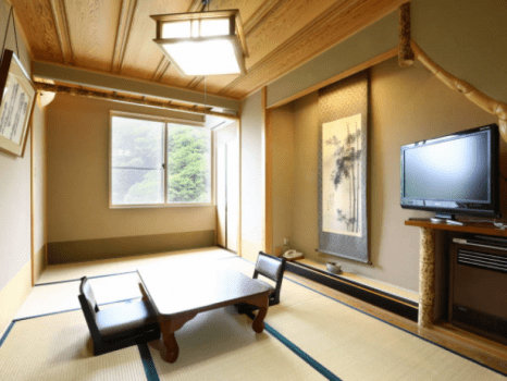 [Take]Valley-view Japanese-style room(7 tatami), with semi-open-air hot spring bath（Non smoking）