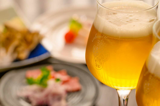 お食事に樽生志賀高原ビールを添えてお楽しみください