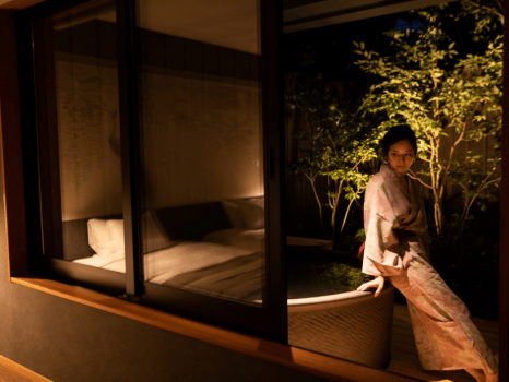 【羽伸A～UNO～】温泉露天＋ベッド付和洋室／約26㎡■禁煙