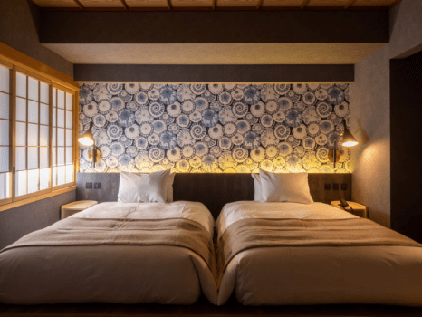 【羽伸B～UNO～】温泉露天＋ベッド付和洋室／約19㎡■禁煙