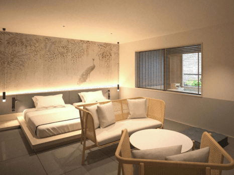 【羽伸C～UNO～】温泉露天＋ベッド付和洋室／約24㎡■禁煙