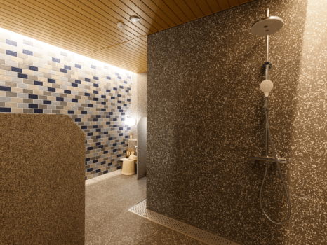 ～シャワールーム～
あたたかみある印象のシャワールームです。