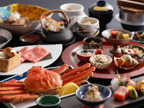 ～新『かにグルメ』会席～日本海の秋冬といば蟹！豪快姿茹でや極上能登牛しゃぶでボリューム満点