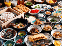 ～約40種類の朝食バイキング～　色とりどりの食材をみていたらいつもより沢山食べちゃいそう♪