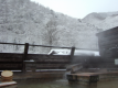 天空露天風呂から眺める雪化粧の山々・・・美しい雪を眺めながら＆温泉に浸かる非日常♪！