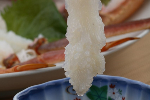 まるで花が咲くように、かに刺し