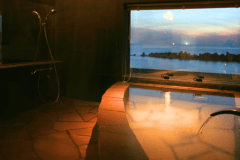 海が見えるビューバスルームと越前くりや温泉