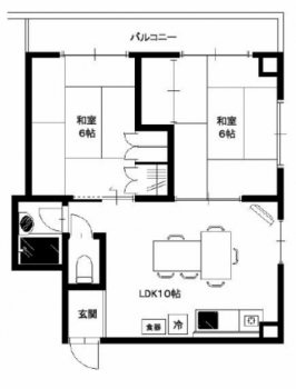 レンタルルーム(２LDK)間取り