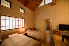 Japanese Western Room/Semi Open-Air Bathroom included Wash basin and Toilet/(KOHAKU)