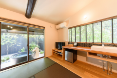 Japanese 6 Tatami Room/Semi Open-Air Bathroom included Wash basin and Toilet(SUMI)