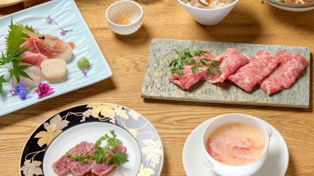 【秋の産直】ふらの和牛の源泉湯通し＆炙りやきんきといくらの土鍋ご飯など和洋中創作プレミアムコース☆夕食ドリンク飲み放題付き