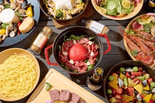 【グランピング／学生限定２食付】平日おススメ！おふろcafeリゾートでグランピング！バレルサウナなど豊富なアクティビティ♪夕食は料理長こだわりのディナー＆ドリンクインクルーシブで飲み放題☆