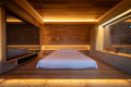 【SORA】King bed / Octagonal open-air bath made of hinoki cypress 【SORA】King bed / Octagonal open-air bath made of hinoki cypress