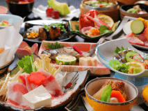 【山海ご馳走会席】＜鹿児島のブランド肉＞＜錦江湾で穫れた旬魚＞山海の美味いを詰め込んだご馳走会席