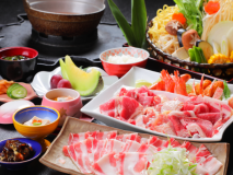【欲張り焼き鍋】＜人気No.1＞！お肉や魚介類を鉄板焼き＆お鍋でしゃぶしゃぶ♪