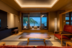 【客室】西の館「天ゆら」和ベッド　温泉露付プレミアムスイート　イメージ