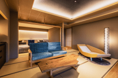 【客室】西の館「天ゆら」和ベッド温泉露付DX