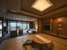 ◆水鏡庵◆バリアフリー　ジュニアスイート　露天風呂付和洋室　70㎡