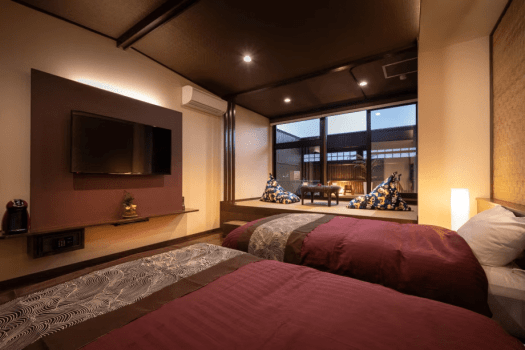 ■リニューアル　和洋室ツインのお部屋『いぜき』。段差を少なくしたバリアフリー形式のお部屋