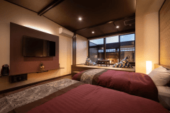 ■リニューアル　和洋室ツインのお部屋『いぜき』。段差を少なくしたバリアフリー形式のお部屋