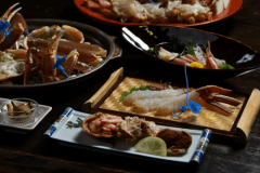 【活地蟹料理】お刺身ちょっと、蟹少なめのコース【地蟹700ｇクラス　1杯料理】